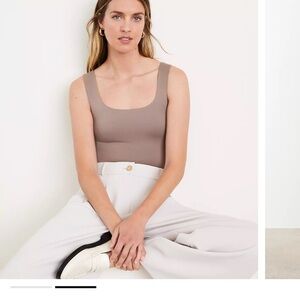 LOFT Versa 360 Knit Square Neck Bodysuit-NWT